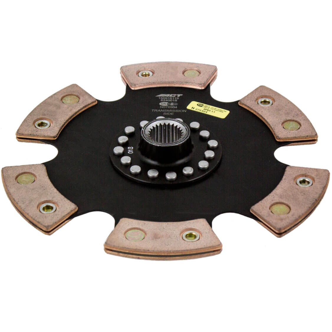 ACT Clutch Disc (Rigid, 6 Pad Race, Disc Only), 2004-2021 STi - Angle 2