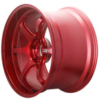 ADVAN R6 Wheel - 18x9.5 / +45 / 5x100 - Racing Candy Red - Angle 3