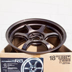 ADVAN R6 Wheel - 18x9.5 / +45 / 5x100 - Racing Copper Bronze - Angle 4