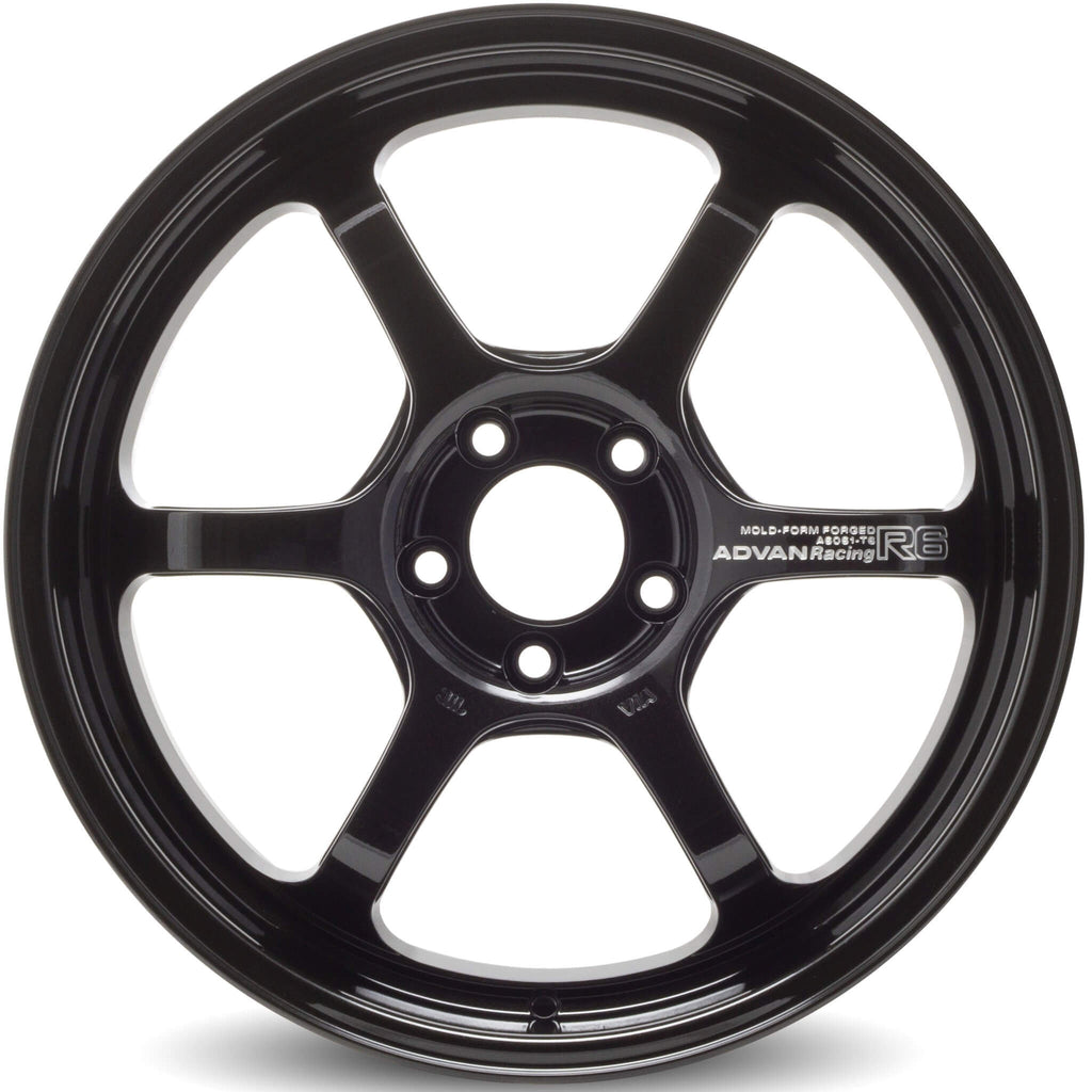 ADVAN R6 Wheel - 18x9.5 / +45 / 5x100 - Racing Titanium Black