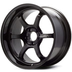 ADVAN R6 Wheel - 18x9.5 / +45 / 5x100 - Racing Titanium Black - Angle 2