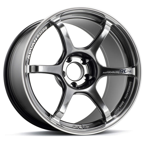 ADVAN RG-4 Wheel - 17x8 / +37 / 5x114.3 - Racing Hyper Black & Ring