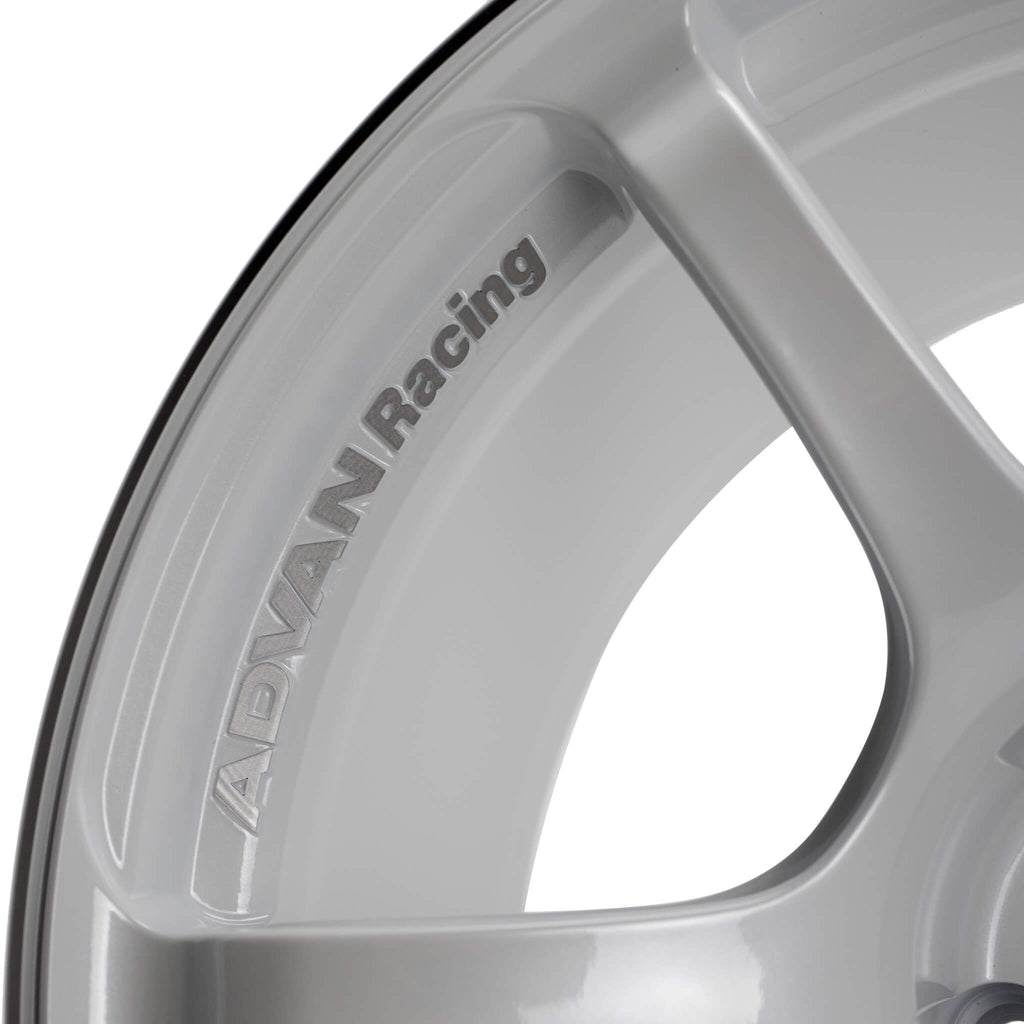ADVAN RG-4 Wheel - 17x9.5 / +50 / 5x114.3 - Racing White Metallic & Ring - Angle 5