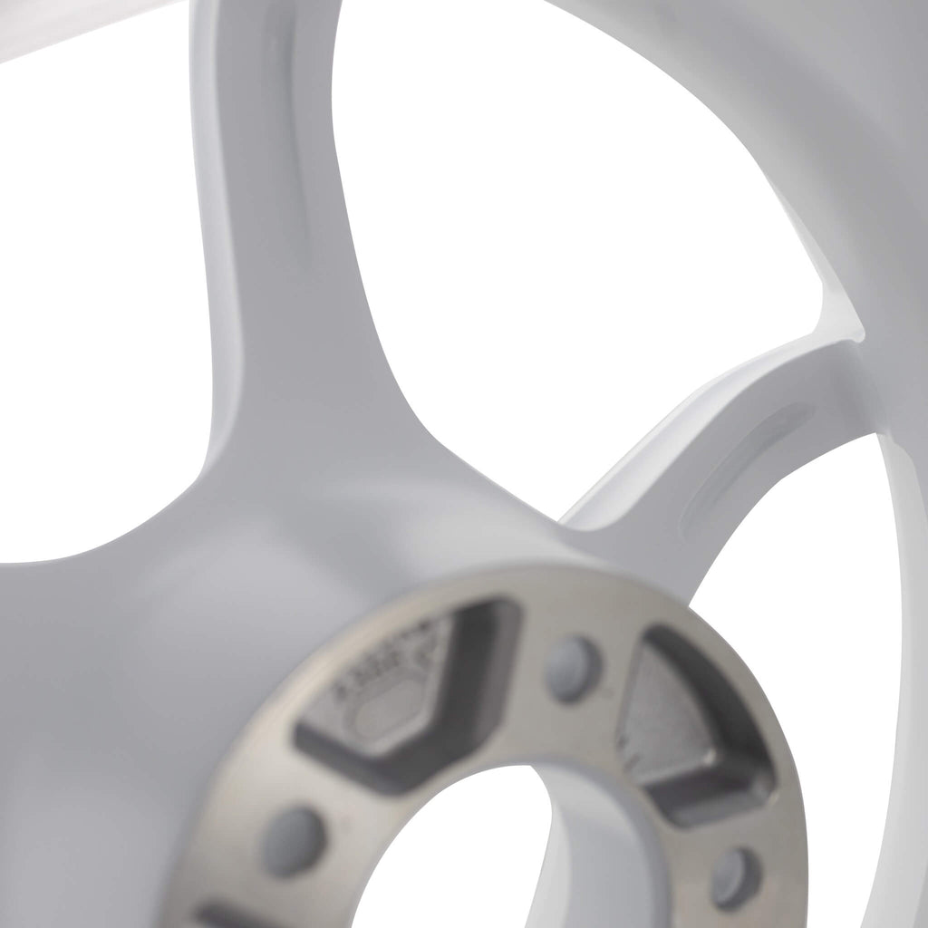 ADVAN RG-4 Wheel - 17x9.5 / +50 / 5x114.3 - Racing White Metallic & Ring - Angle 6