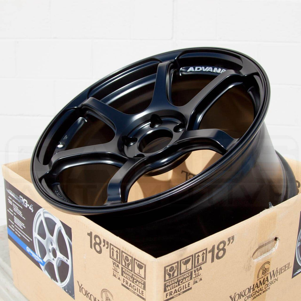 ADVAN RG-4 Wheel - 17x9.5 / +50 / 5x114.3 - Semi Gloss Black - Angle 6