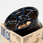 ADVAN RG-4 Wheel - 17x9.5 / +50 / 5x114.3 - Semi Gloss Black - Angle 6