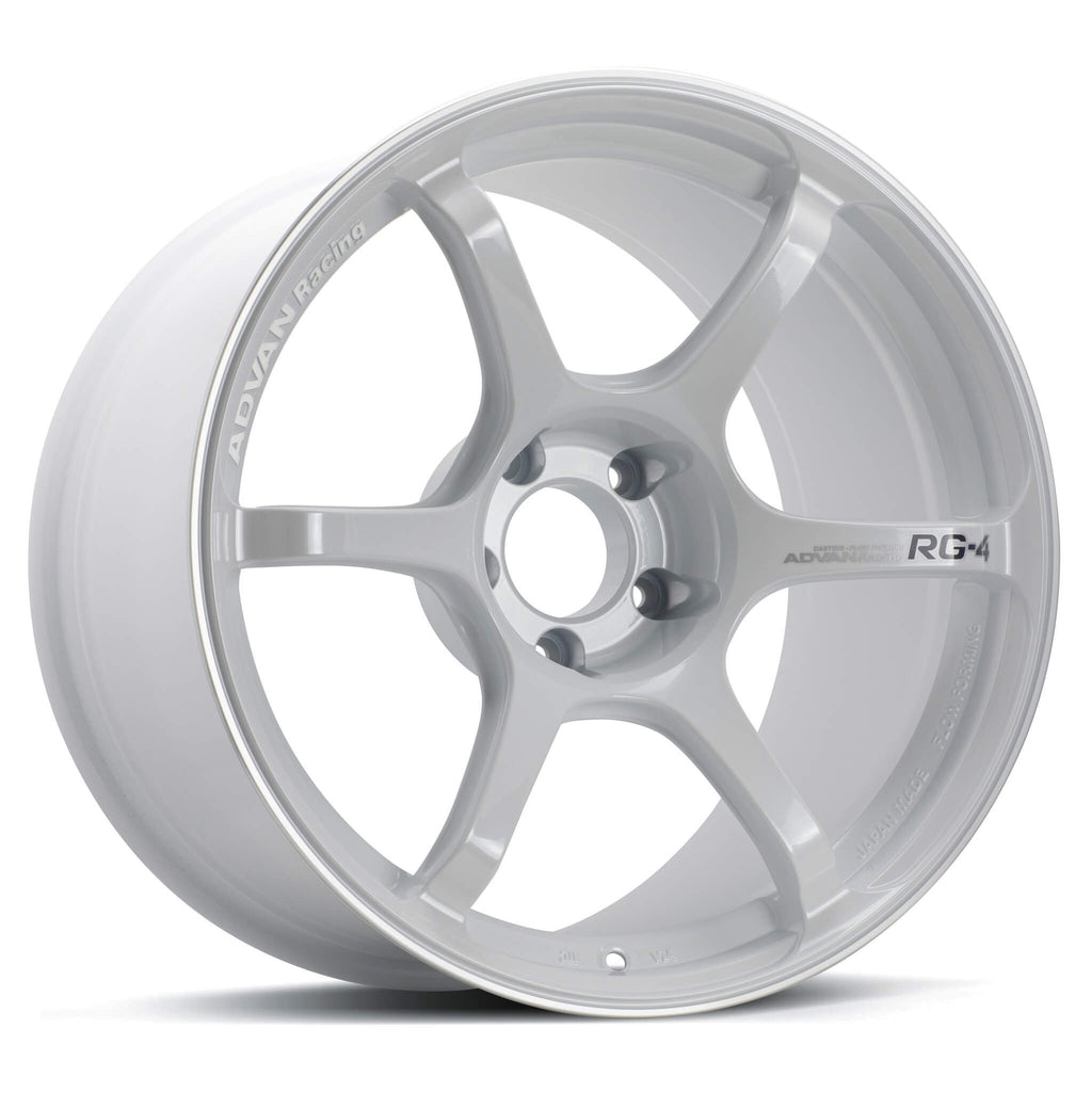 ADVAN RG-4 Wheel - 17x9 / +63 / 5x114.3 - Racing White Metallic & Ring