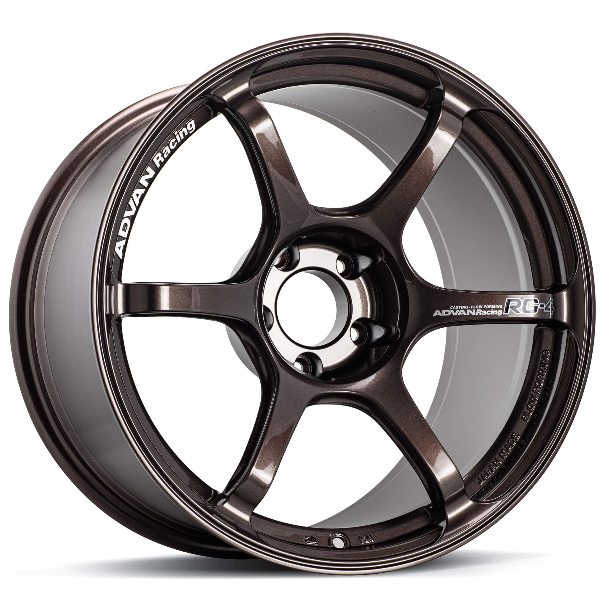 ADVAN RG-4 Wheel - 18x9.5 / +45 / 5x100 - Racing Copper Bronze - Angle 2