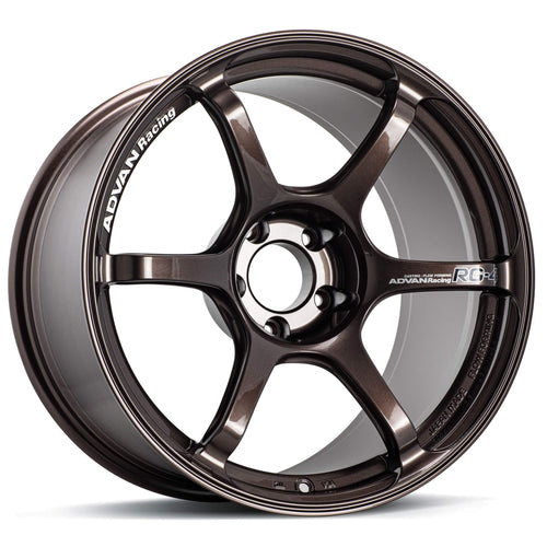 ADVAN RG-4 Wheel - 18x9.5 / +45 / 5x100 - Racing Copper Bronze - Angle 2