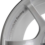 ADVAN RG-4 Wheel - 18x9.5 / +45 / 5x114.3 - Racing White Metallic & Ring - Angle 5