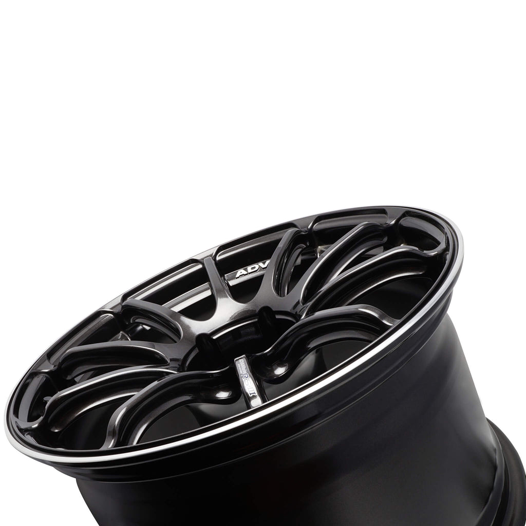 ADVAN RSIII Wheel - 18x10 / +35 / 5x114.3 - Black Gunmetallic & Ring - Angle 3