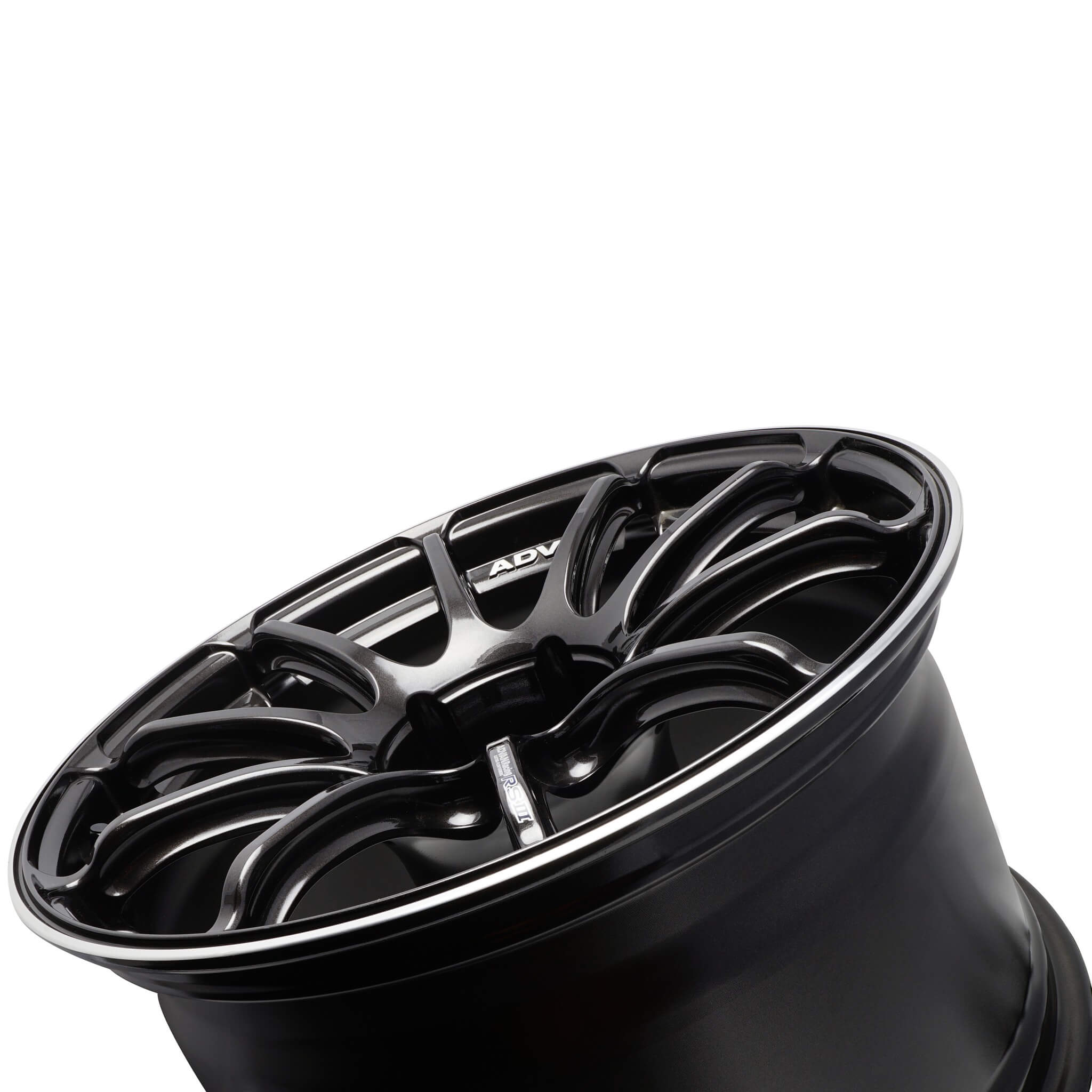 ADVAN RSIII Wheel - 18x10 / +35 / 5x114.3 - Black Gunmetallic & Ring - Angle 3