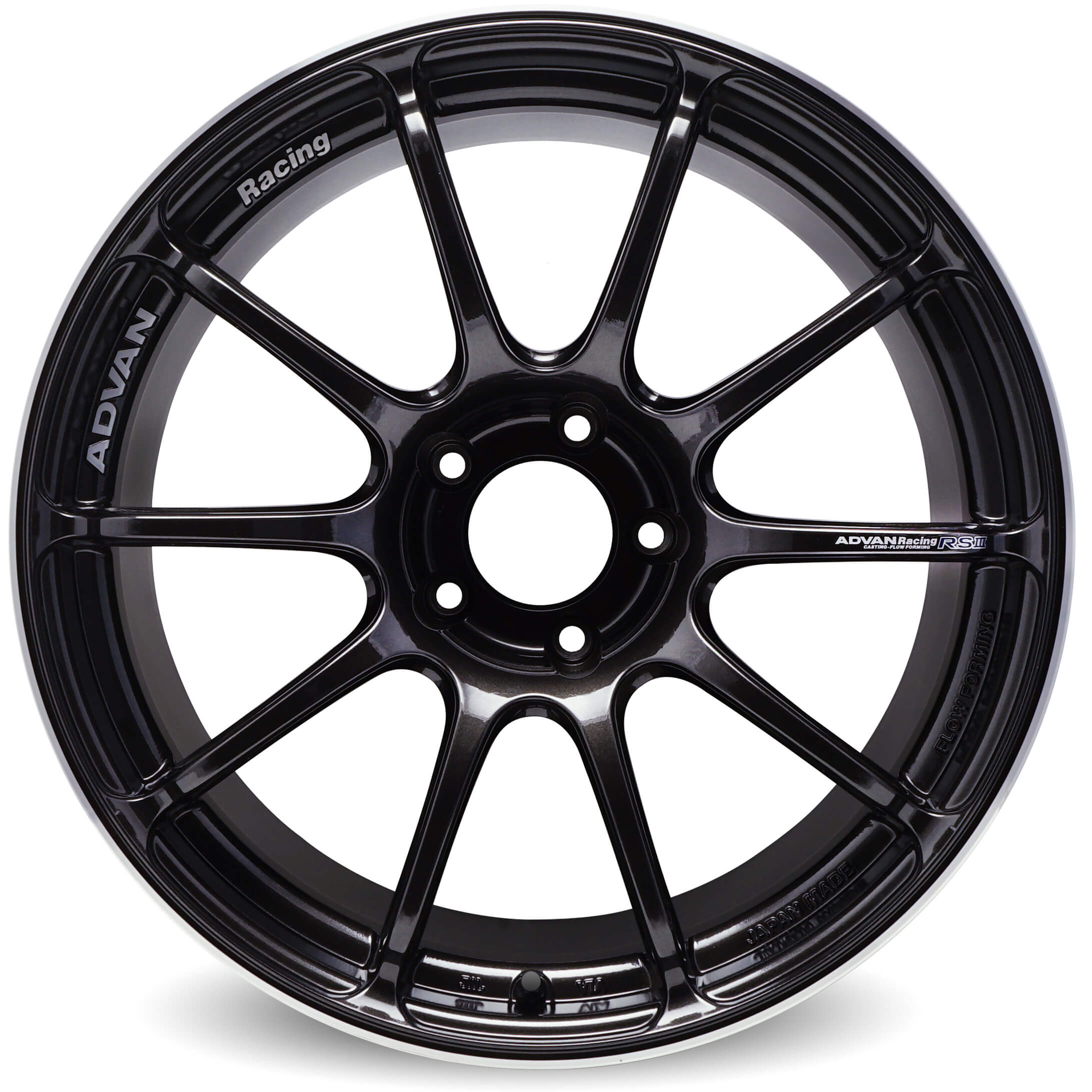 ADVAN RSIII Wheel - 18x8.5 / +38 / 5x114.3 - Black Gunmetallic & Ring