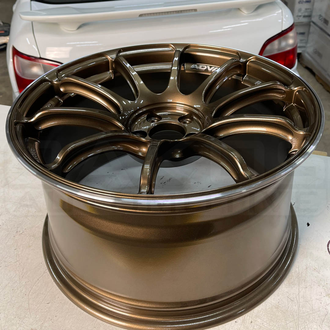 ADVAN RSIII Wheel - 18x9.5 / +35 / 5x114.3 - Umber Bronze Metallic & Ring - Angle 4