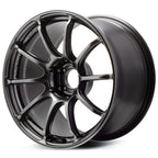 ADVAN RSIII Wheel - 18x9.5 / +45 / 5x100 - Racing Hyper Black & Ring - Angle 2