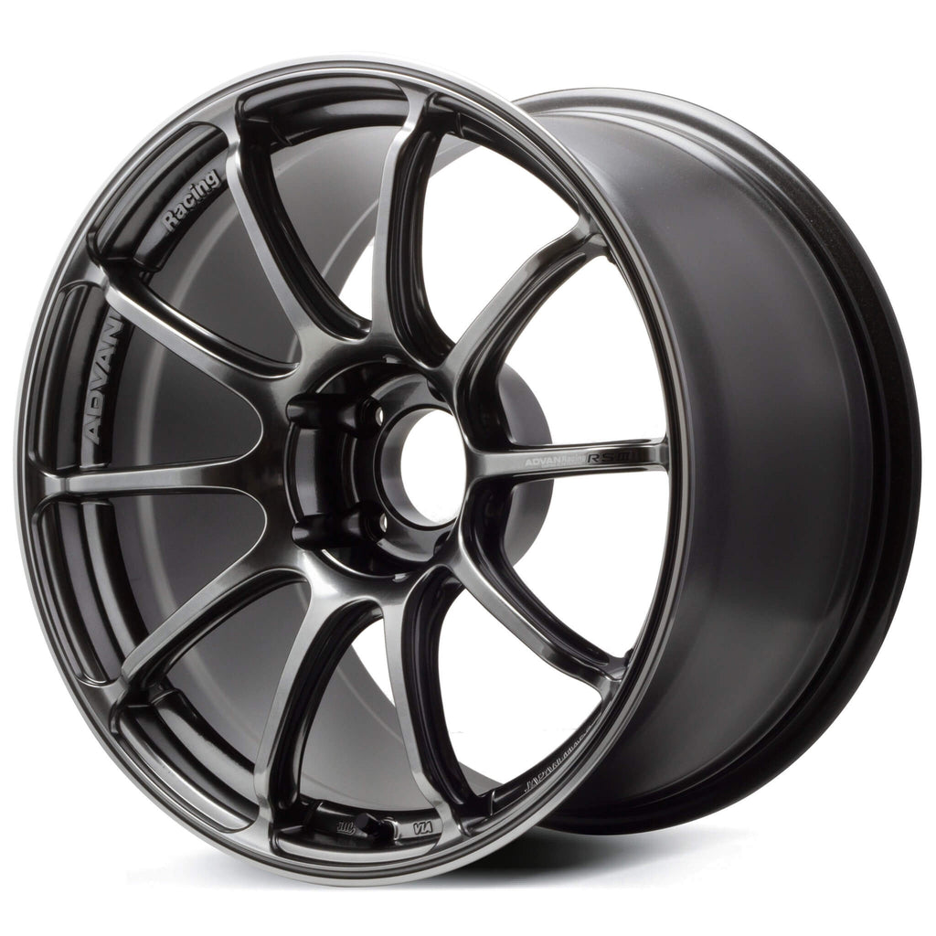 ADVAN RSIII Wheel - 18x9.5 / +45 / 5x114.3 - Racing Hyper Black & Ring - Angle 2