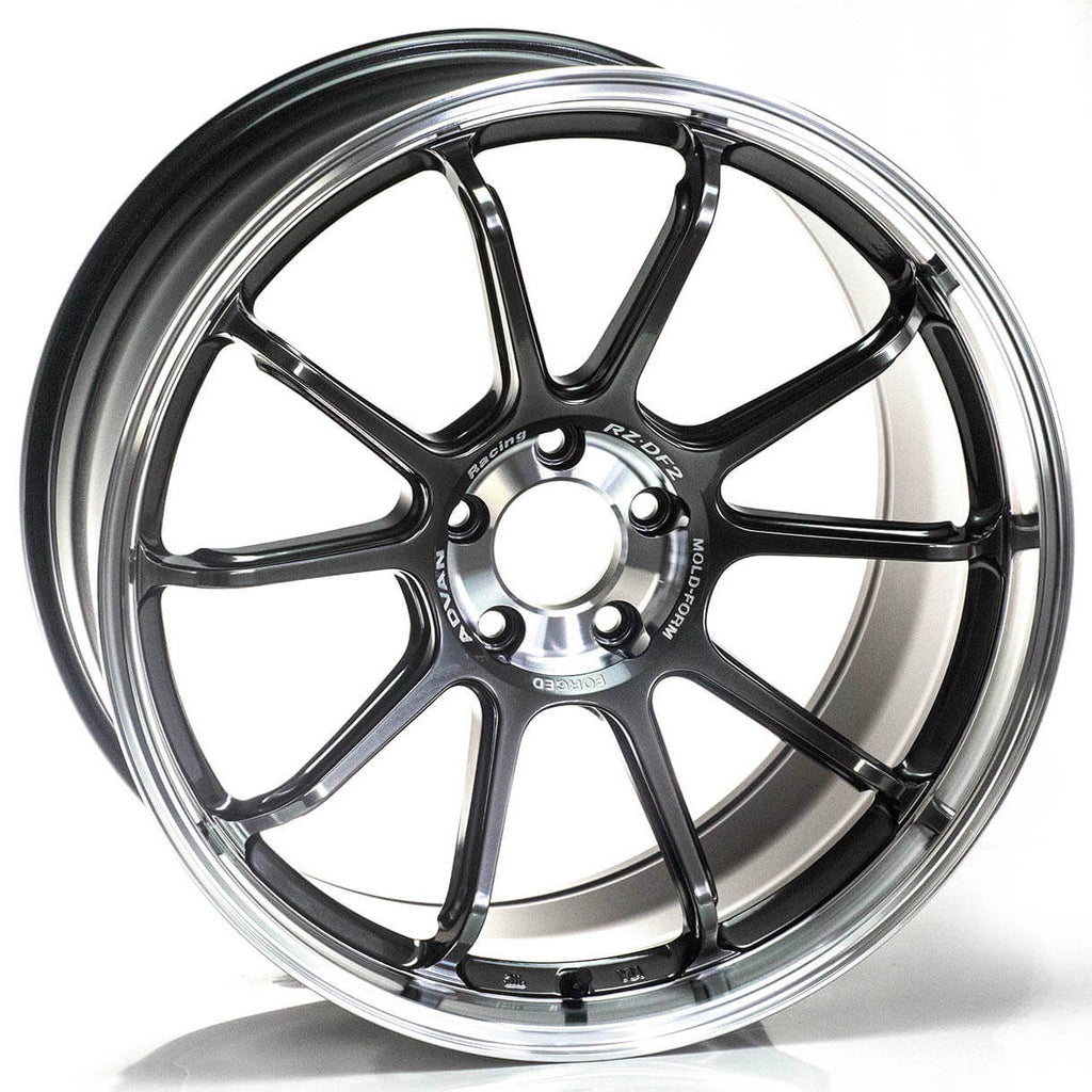 ADVAN RZ-DF2 Wheel - 19x10 / +32 / 5x120 - Diamond Cut & Racing Titanium Black