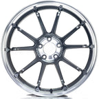ADVAN RZ-DF2 Wheel - 19x10.5 / +24 / 5x114.3 - Diamond Cut & Hyper Platinum Black