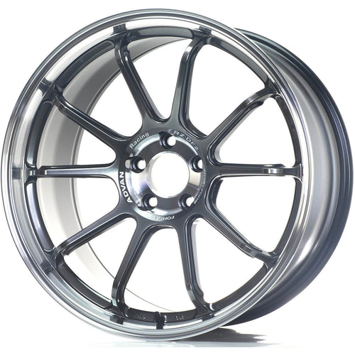 ADVAN RZ-DF2 Wheel - 19x10.5 / +24 / 5x114.3 - Diamond Cut & Hyper Platinum Black - Angle 2