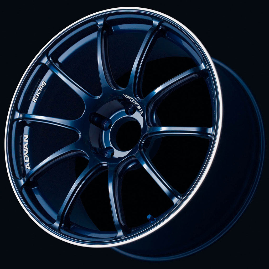 ADVAN RZII Wheel - 18x9.5 / +35 / 5x114.3 - Racing Indigo Blue & Ring