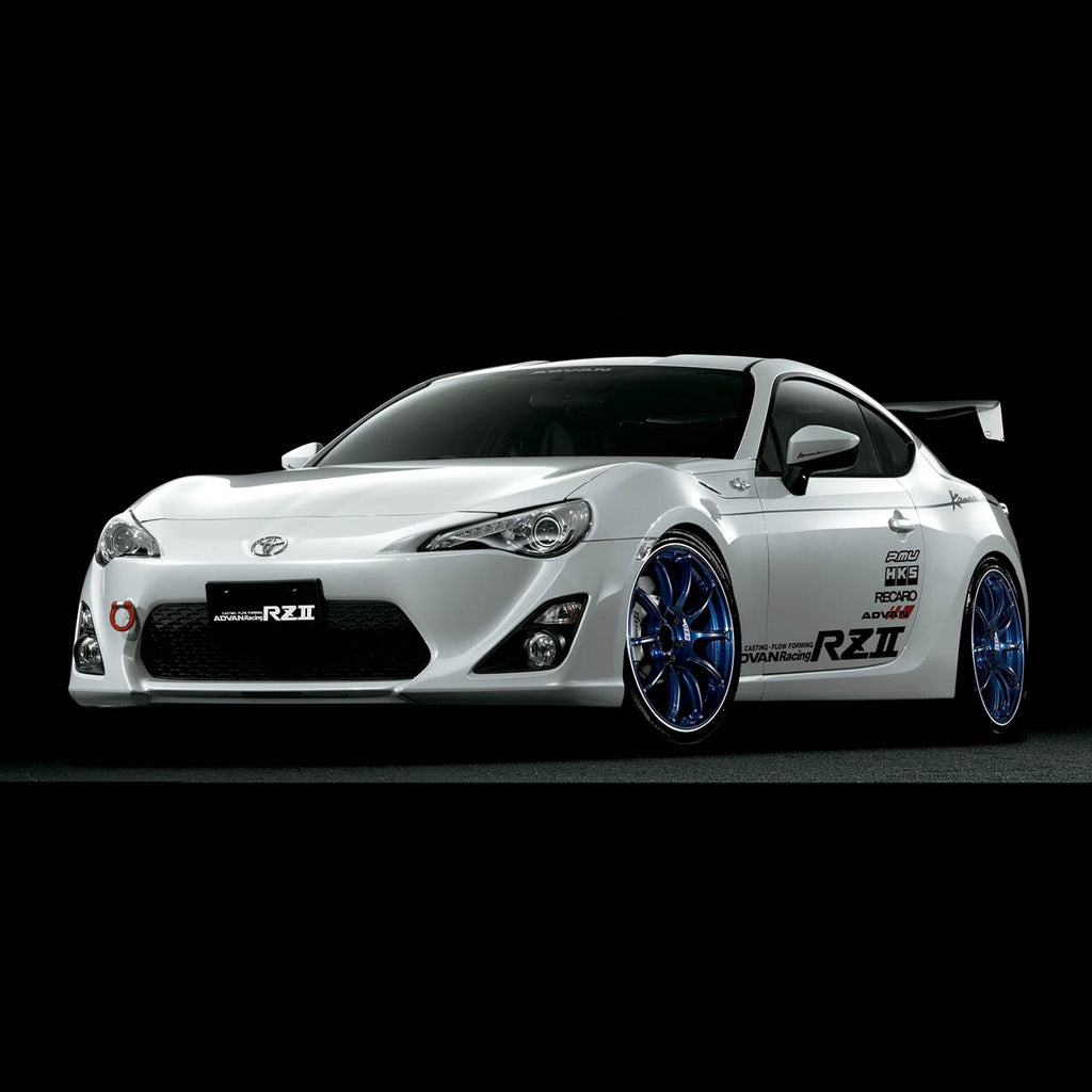 ADVAN RZII Wheel - 18x9.5 / +35 / 5x114.3 - Racing Indigo Blue & Ring - Angle 3