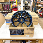 ADVAN RZII Wheel - 18x9.5 / +35 / 5x114.3 - Racing Indigo Blue & Ring - Angle 5