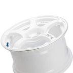 ADVAN TC-4 Wheel - 16x8 / +35 / 5x114.3 - Racing White Metallic & Ring - Angle 2