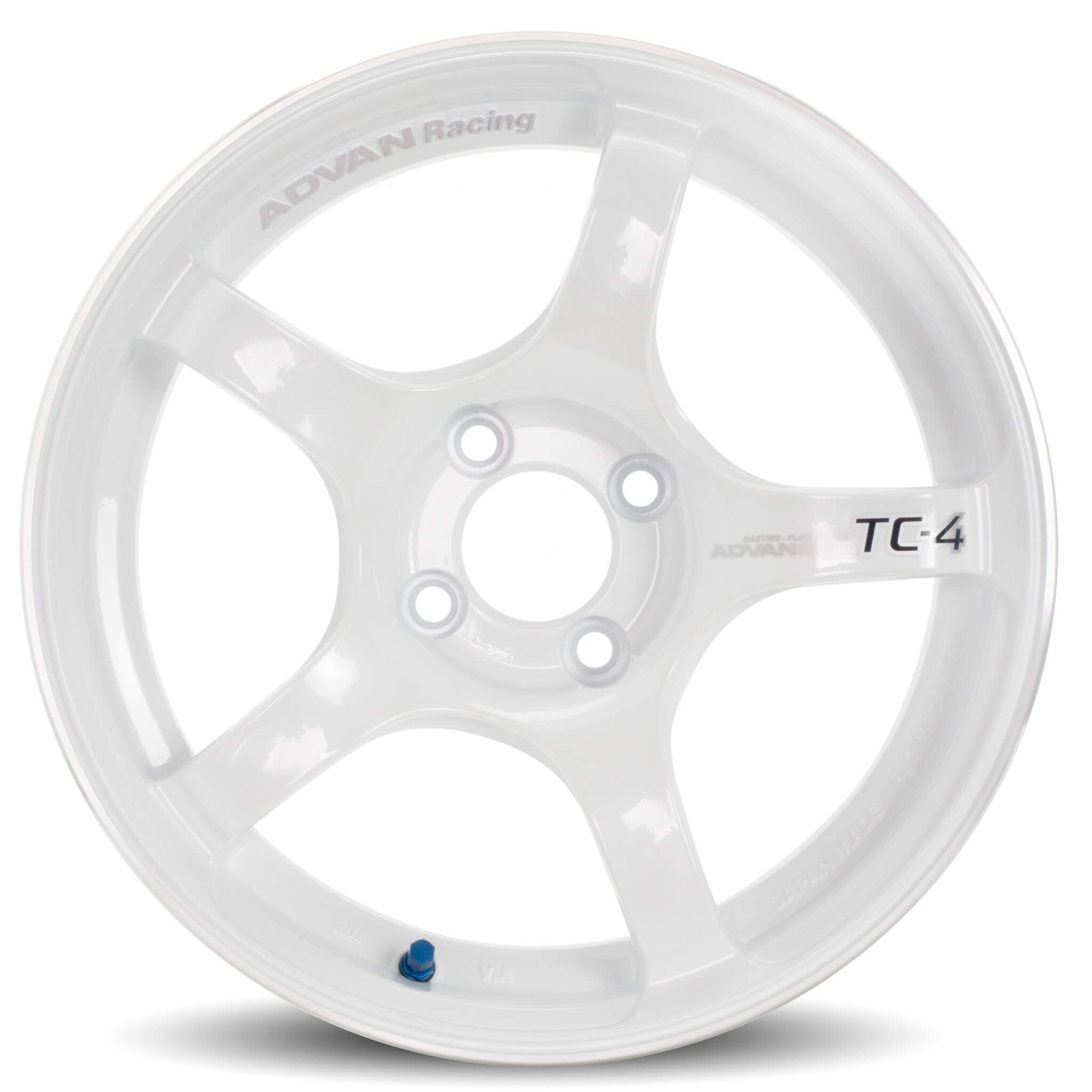 ADVAN TC-4 Wheel - 16x8 / +35 / 5x114.3 - Racing White Metallic & Ring - Angle 3