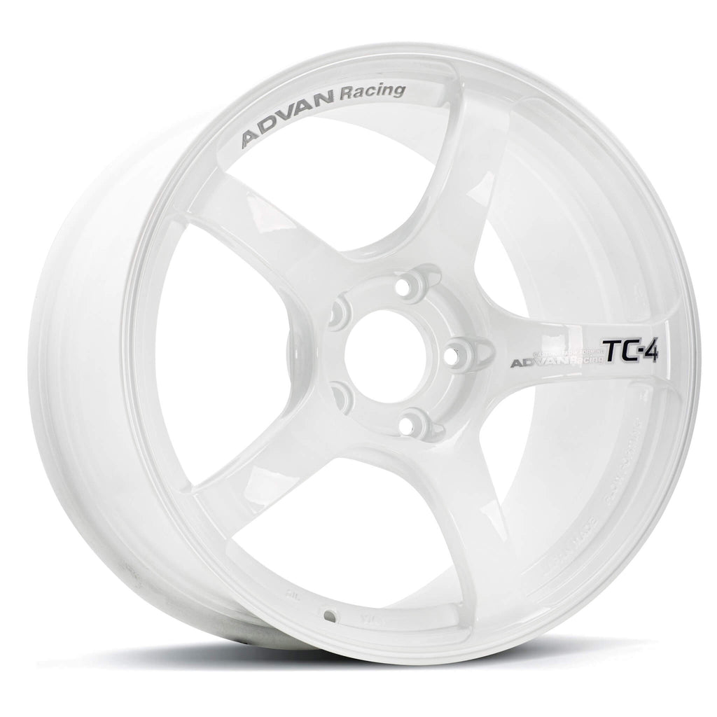 ADVAN TC-4 Wheel - 16x8 / +35 / 5x114.3 - Racing White Metallic & Ring - Angle 5