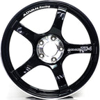 ADVAN TC-4 Wheel - 18x10 / +35 / 5x114.3 - Gloss Black & Diamond w/ Ring