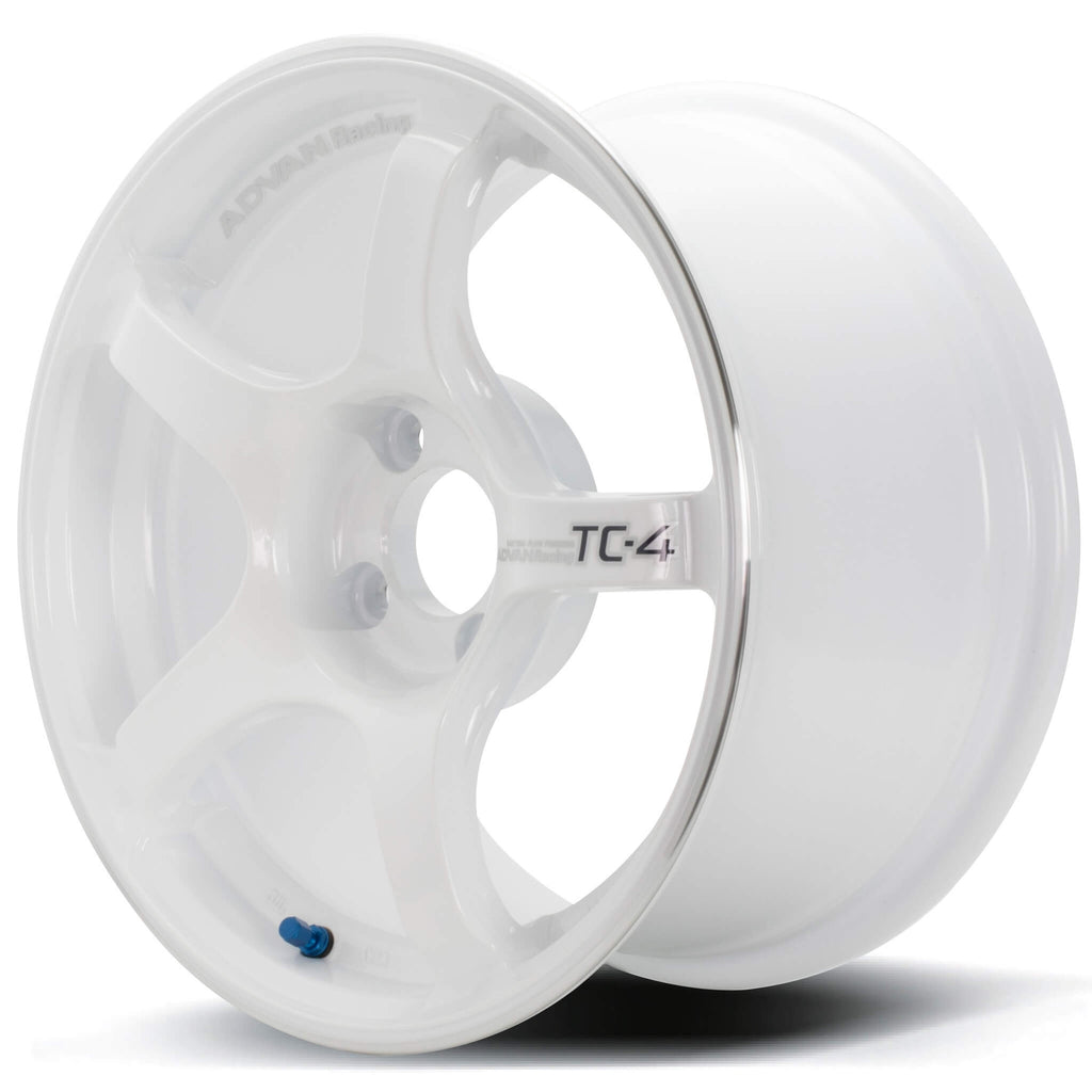 ADVAN TC-4 Wheel - 18x8.5 / +45 / 5x114.3 - Racing White Metallic & Ring
