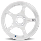 ADVAN TC-4 Wheel - 18x8.5 / +45 / 5x114.3 - Racing White Metallic & Ring - Angle 3