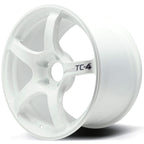 ADVAN TC-4 Wheel - 18x8.5 / +45 / 5x114.3 - Racing White Metallic & Ring - Angle 4