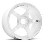 ADVAN TC-4 Wheel - 18x8.5 / +45 / 5x114.3 - Racing White Metallic & Ring - Angle 5