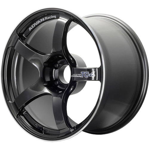 ADVAN TC-4 Wheel - 18x9.5 / +35 / 5x114.3 - Racing Gunmetallic & Ring - Angle 2
