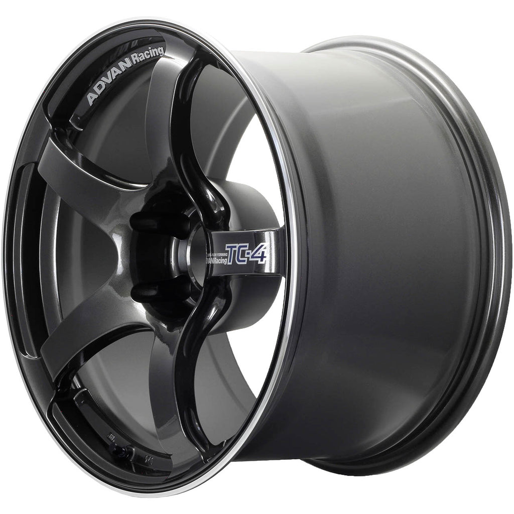 ADVAN TC-4 Wheel - 18x9.5 / +35 / 5x114.3 - Racing Gunmetallic & Ring - Angle 3