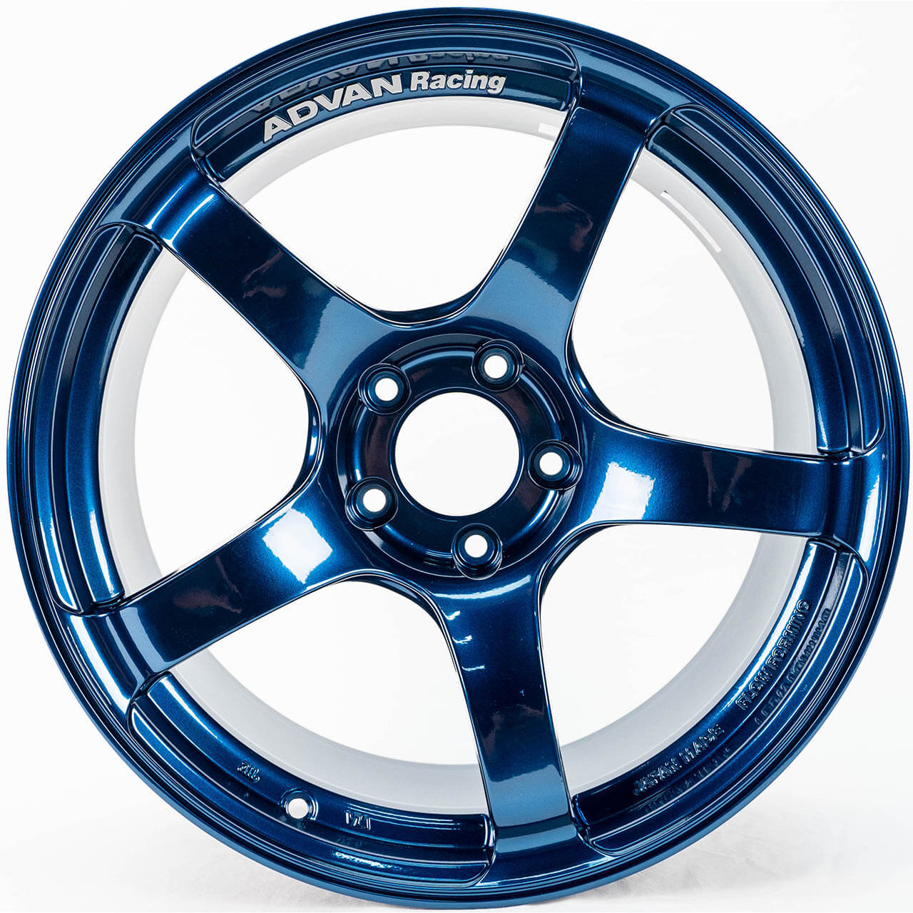 ADVAN TC-4 Wheel - 18x9.5 / +38 / 5x120 - Racing Indigo Blue (No Ring) - Angle 2