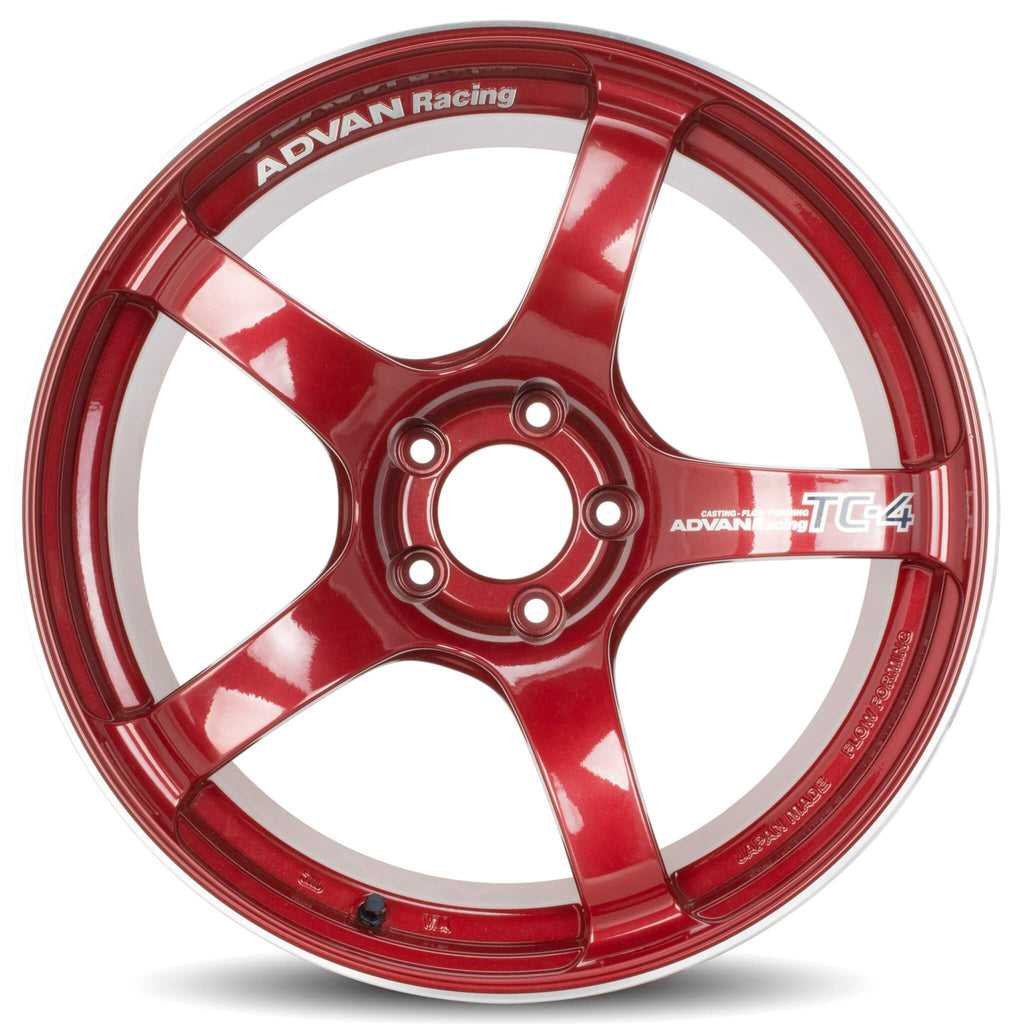 ADVAN TC-4 Wheel - 18x9.5 / +45 / 5x114.3 - Racing Candy Red & Ring