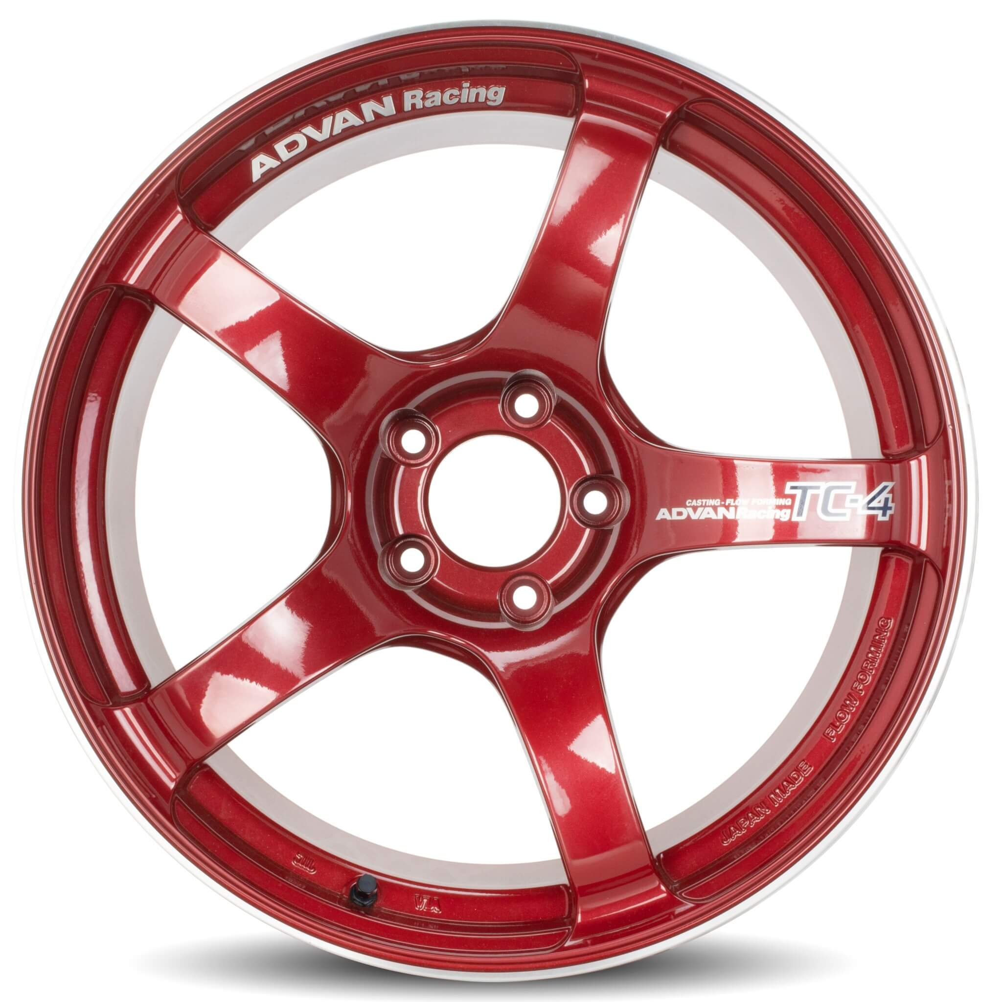 ADVAN TC-4 Wheel - 18x9.5 / +45 / 5x114.3 - Racing Candy Red & Ring