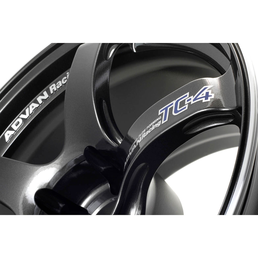 ADVAN TC-4 Wheel - 18x9.5 / +45 / 5x114.3 - Racing Gunmetallic & Ring - Angle 4