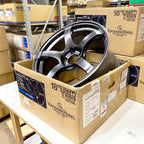 ADVAN TC-4 Wheel - 18x9.5 / +45 / 5x114.3 - Racing Gunmetallic & Ring - Angle 6