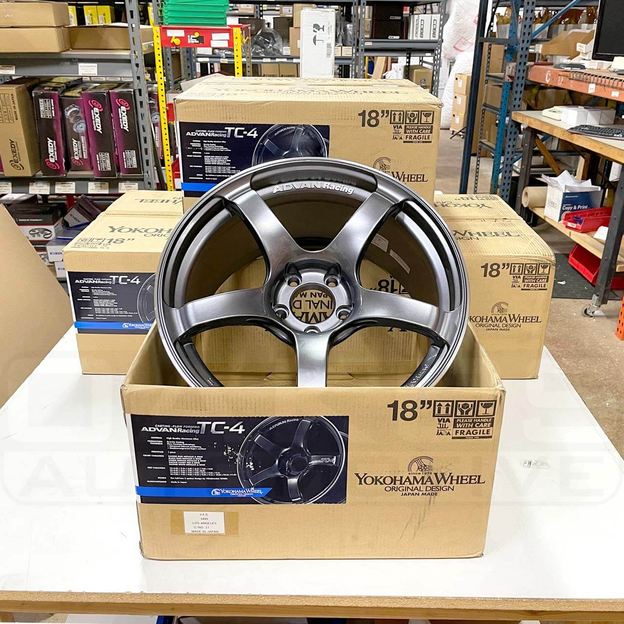 ADVAN TC-4 Wheel - 18x9.5 / +45 / 5x114.3 - Racing Gunmetallic & Ring - Angle 7