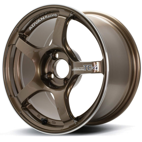 ADVAN TC-4 Wheel - 18x9.5 / +45 / 5x114.3 - Umber Bronze Metallic & Ring - Angle 2