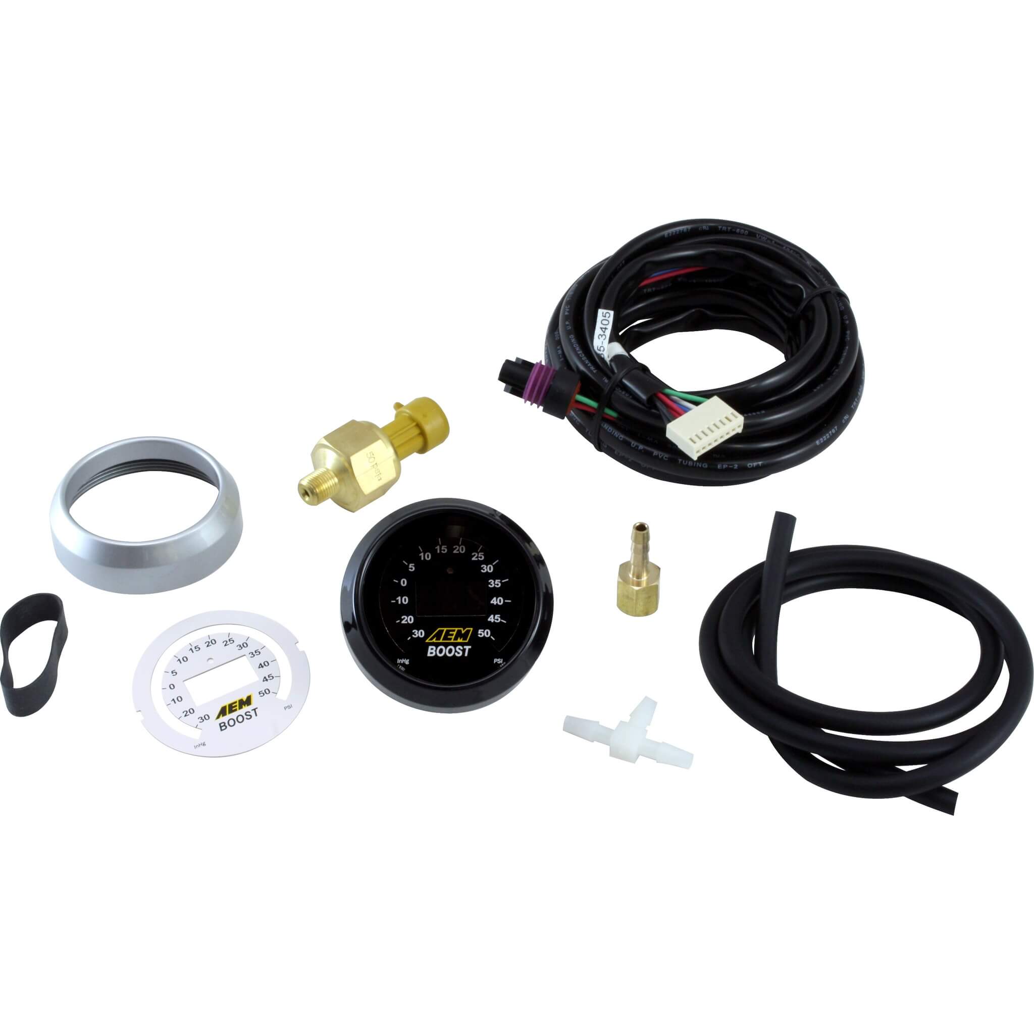AEM Electronic Boost Gauge (-30 - 50 PSI)