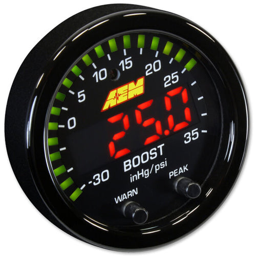 AEM X-Series Boost Gauge (-30inHg-35 PSI)