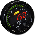 AEM X-Series Boost Gauge (-30inHg-35 PSI) - Angle 3