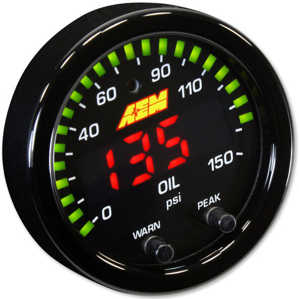 AEM X-Series Oil Pressure Gauge (0-150 PSI)