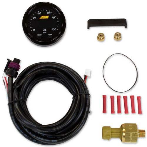 AEM X-Series Pressure Gauge (0-100 PSI) - Angle 2