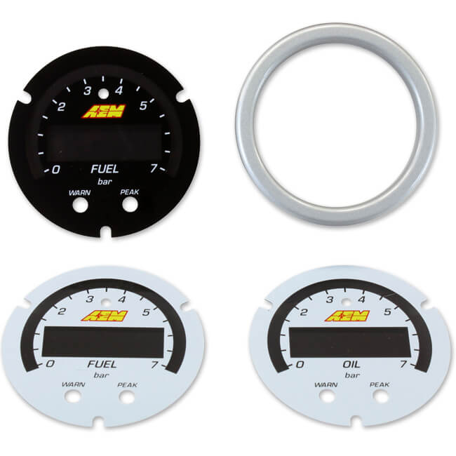 AEM X-Series Pressure Gauge Accessory Kit - Angle 2