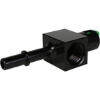 Aeromotive 3/8in Quick Connect w/ AN-08 Port & 1/8in Gauge Port - Angle 2